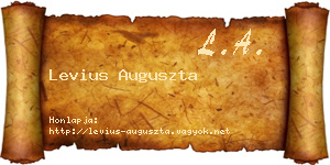 Levius Auguszta névjegykártya